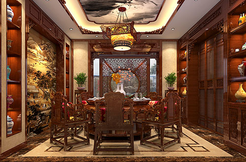 西宁温馨雅致的古典中式家庭装修设计效果图
