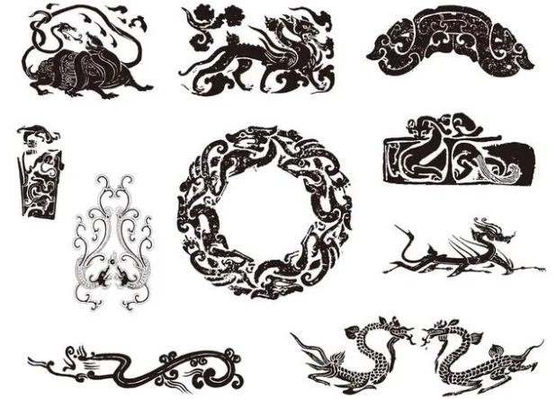 西宁龙纹和凤纹的中式图案